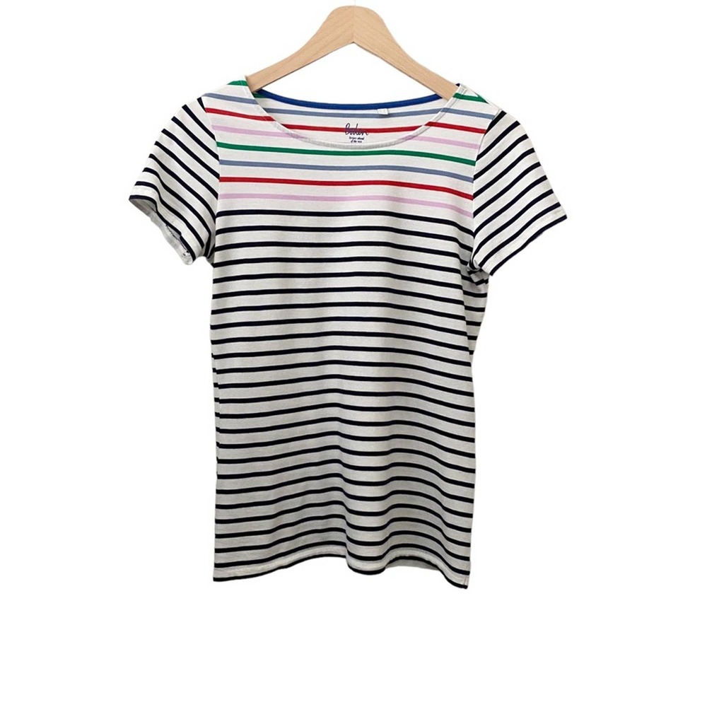 Boden Multicolor Striped Short Sleeve Tee